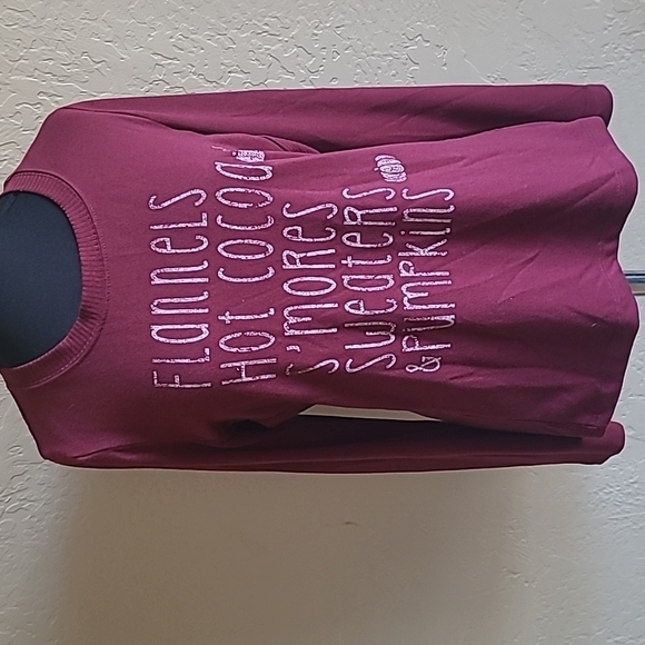 Modern Canvas Maroon Fall Winter Script blouse S - Picture 1 of 6